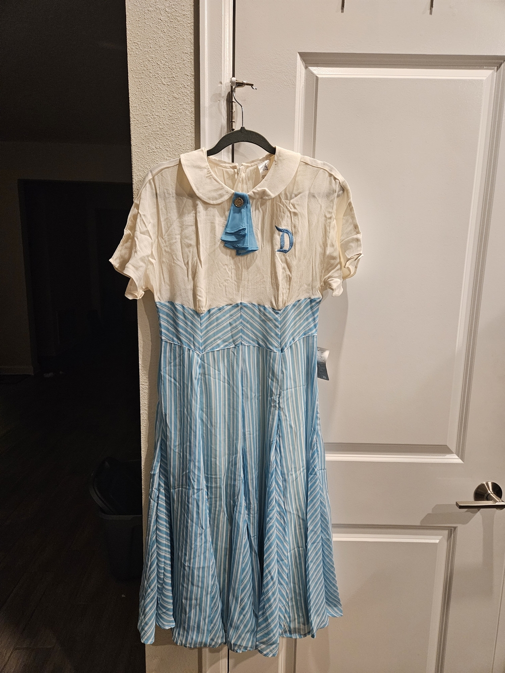 DISNEY DRESS SHOP Vintage-Inspired Blue & Cream Midi Dress with Peter Pan Collar